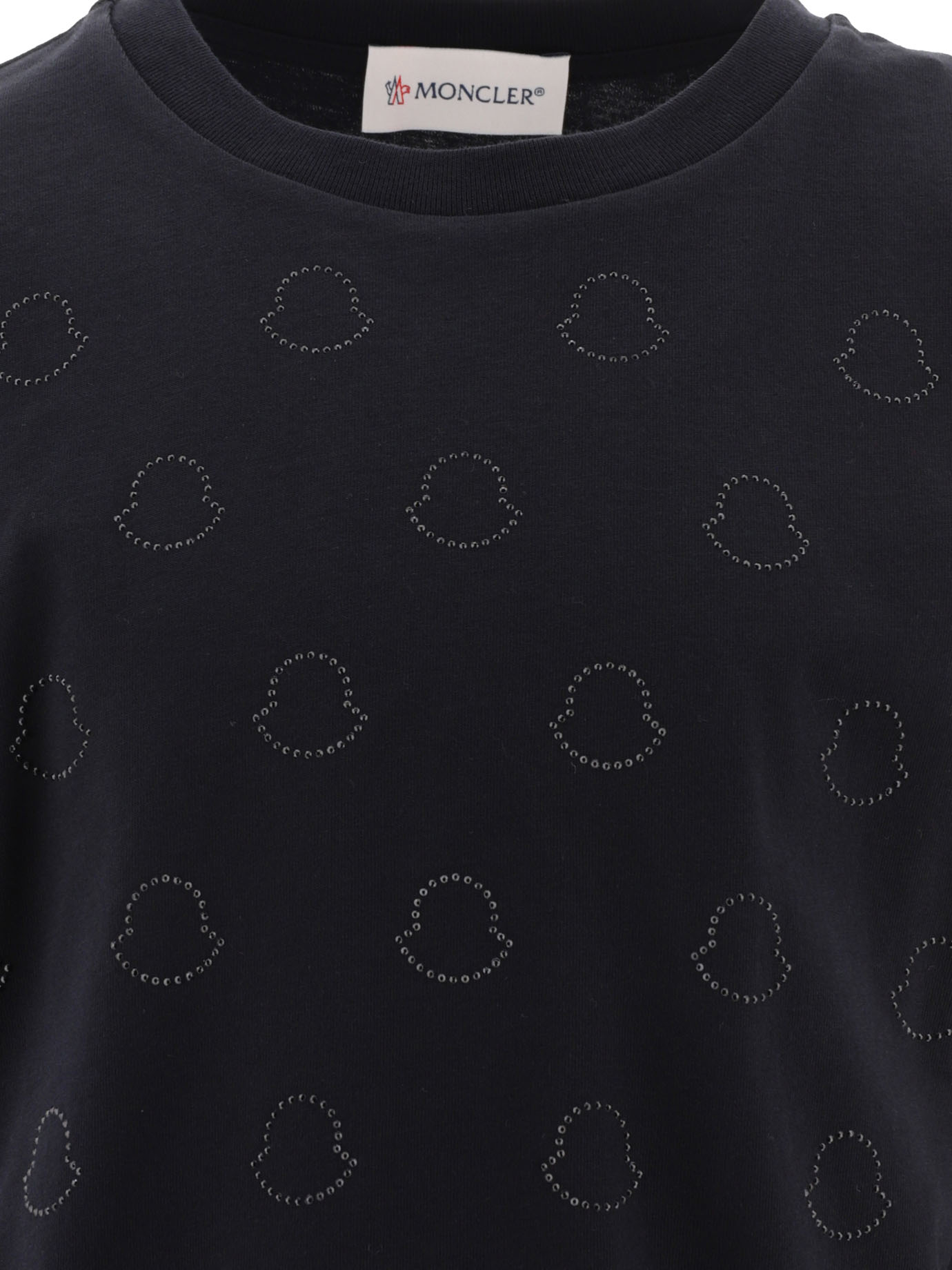 MONCLER ENFANT Black   Embellished t-shirt